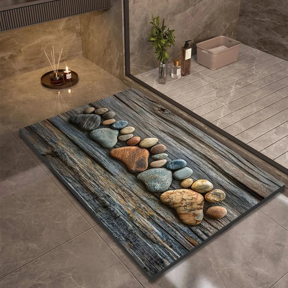 Non-Slip Diatomite Floor Mat – Quick-Drying Bath Mat for Bathroom & Kitchen
