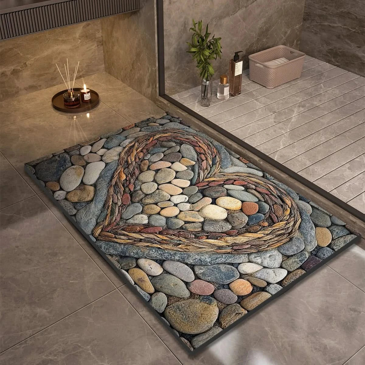 Non-Slip Diatomite Floor Mat – Quick-Drying Bath Mat for Bathroom & Kitchen