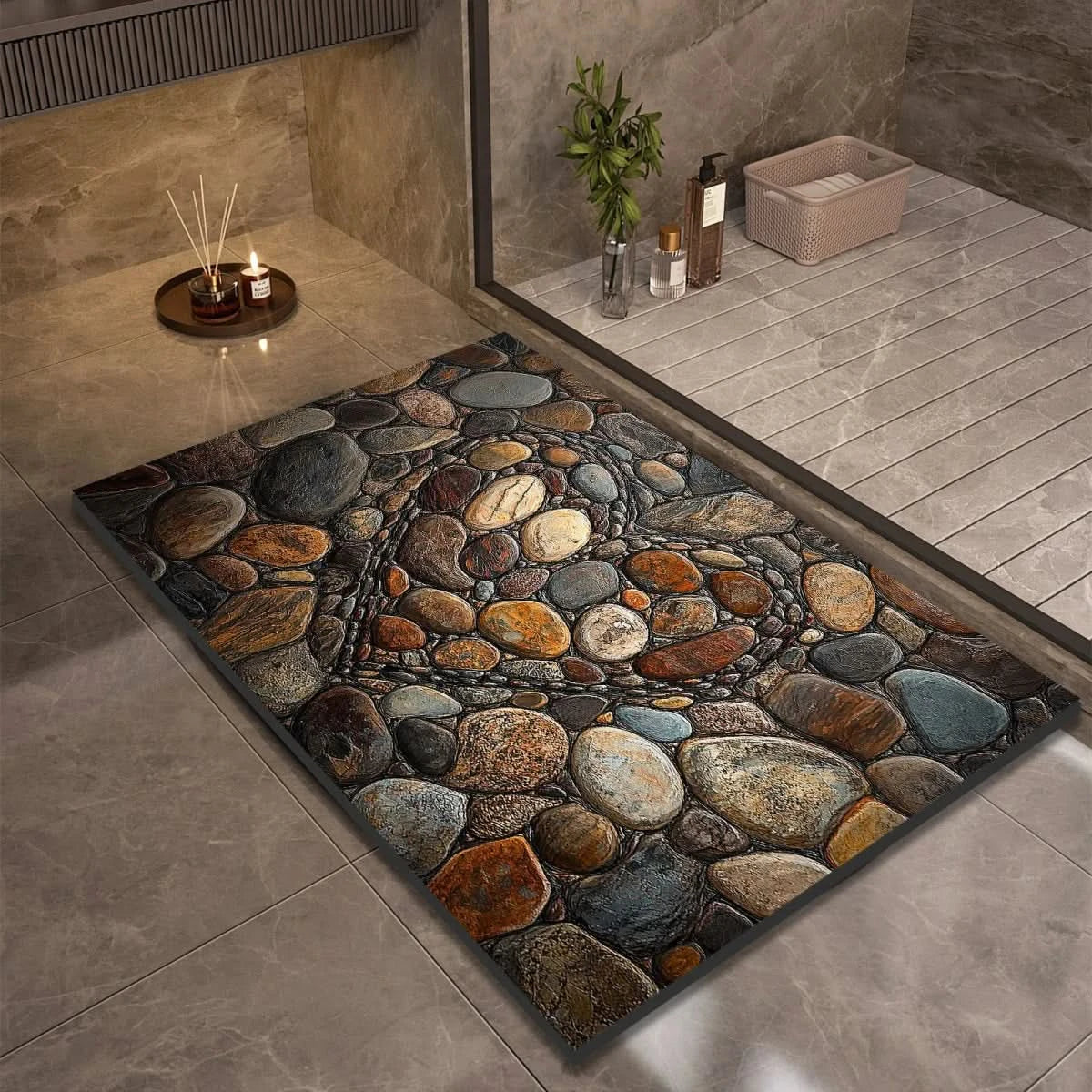 Non-Slip Diatomite Floor Mat – Quick-Drying Bath Mat for Bathroom & Kitchen