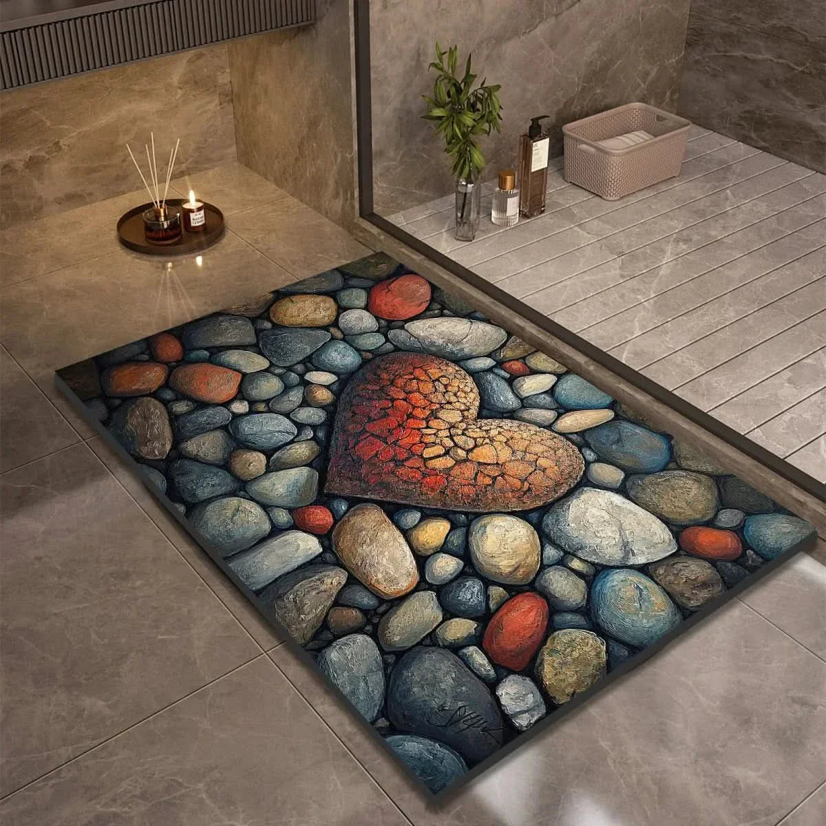 Non-Slip Diatomite Floor Mat – Quick-Drying Bath Mat for Bathroom & Kitchen