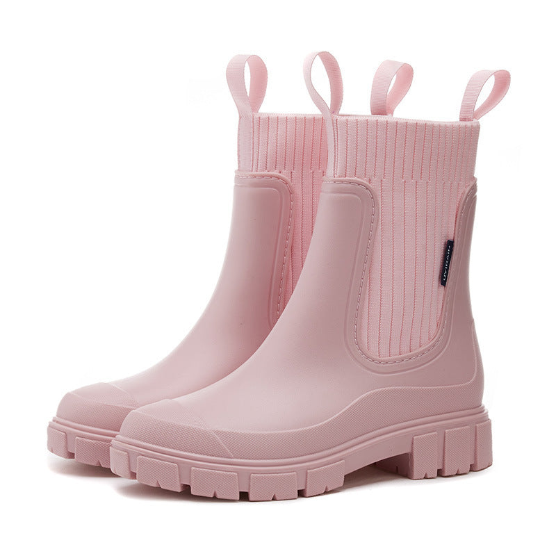 Women's Waterproof Rubber Boots with Non-Slip Sole