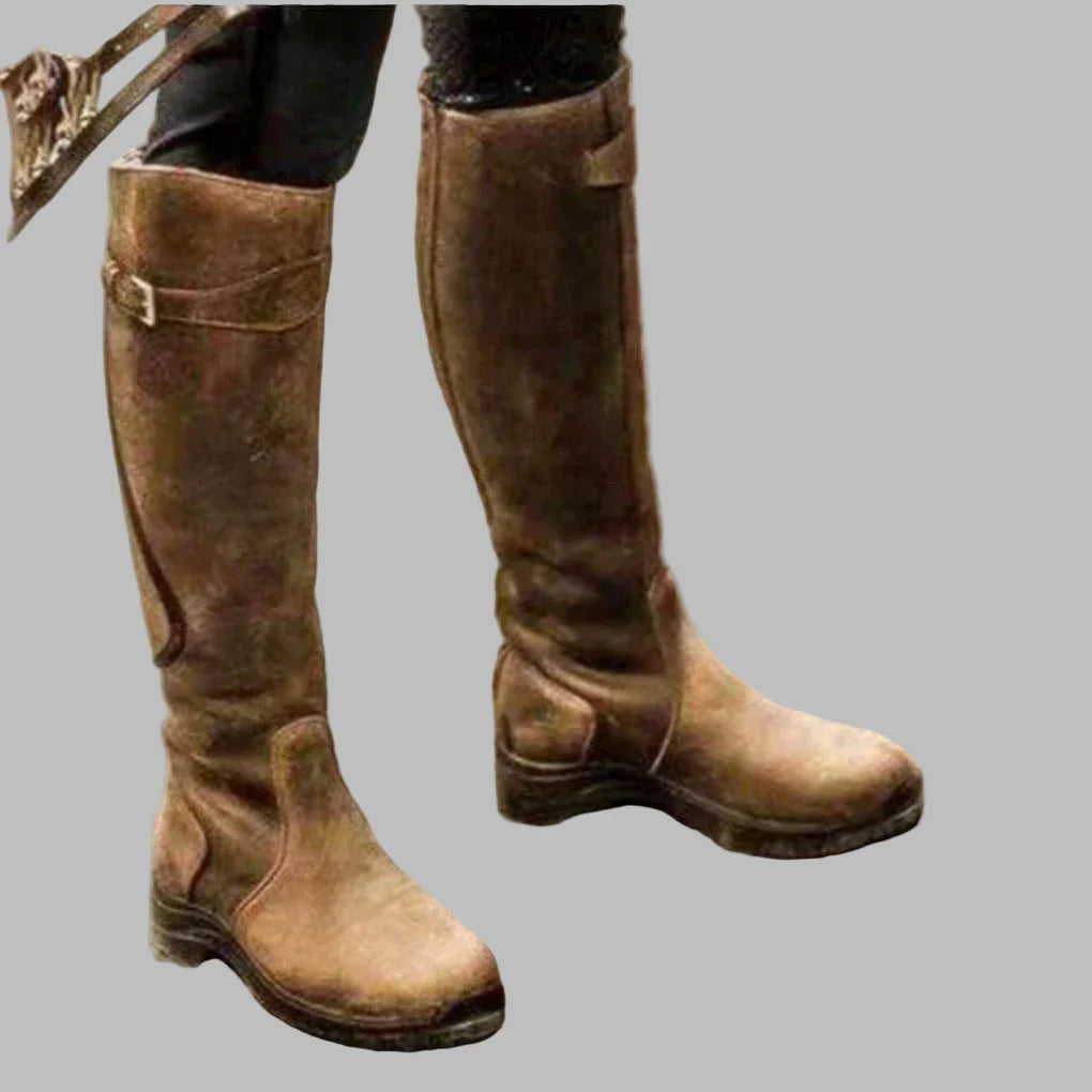 Women's Orthopaedic Leather Boots with Arch Support