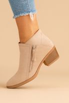 Women's Orthopedic Ankle Boots with Side Zip and Block Heel