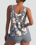 Women's Tankini Set Floral Print Shaping Two-Piece Swimwear