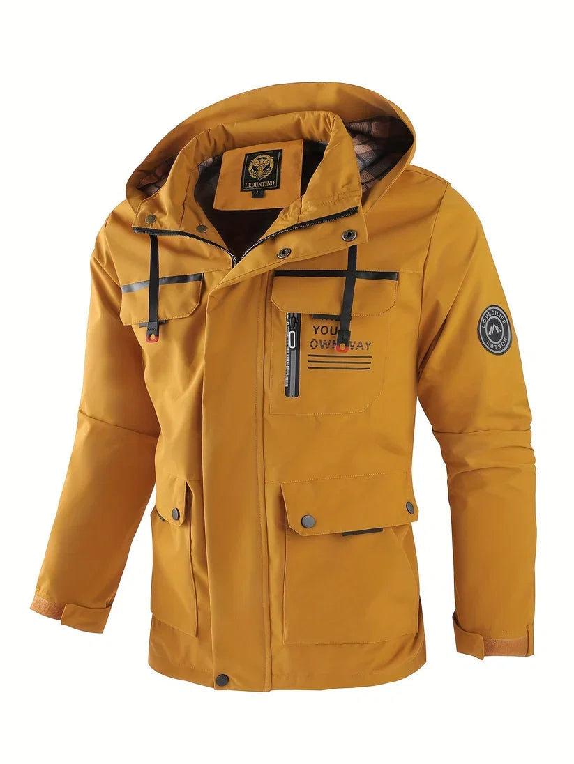 Men's Waterproof Winter Jacket with Hood - Insulated Coat