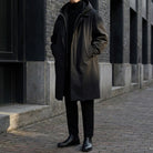 Kensington Overcoat — Black, lifestyle full outfit
