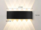 Modern Outdoor LED Wall Lamp – Sleek Waterproof Wall Light, black rectangular fixture for garden or living room