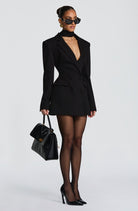 Blazer Minikleid Tailliert Damen - Cecile LavelleSchwarz