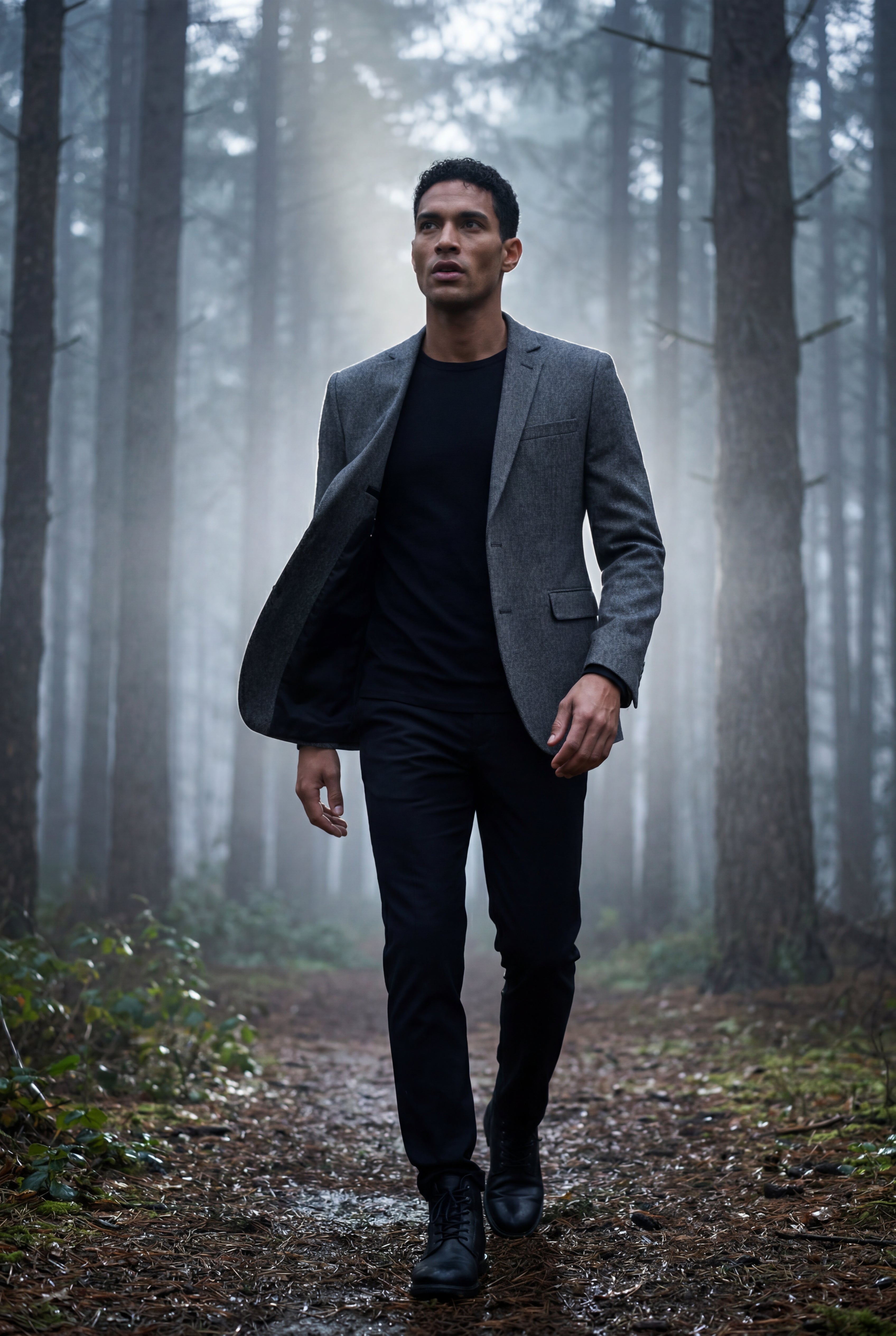 Gray Slim Tailored Single-breasted Formal Blazer - Formal blazers - Photo 4