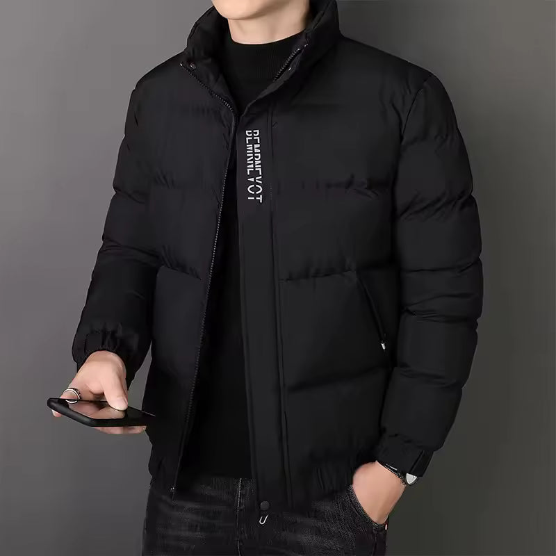 Men's Winter Jacket with Storm Collar – Waterproof, Windproof Shell