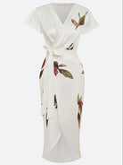 Devorah Leaf Print Wrap Midi Dress_6