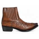 Unisex Western Boots with Embroidery - Genuine Leather Cowboy Boots