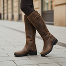 Women's Waterproof Knee-High Boots with Adjustable Calf Strap