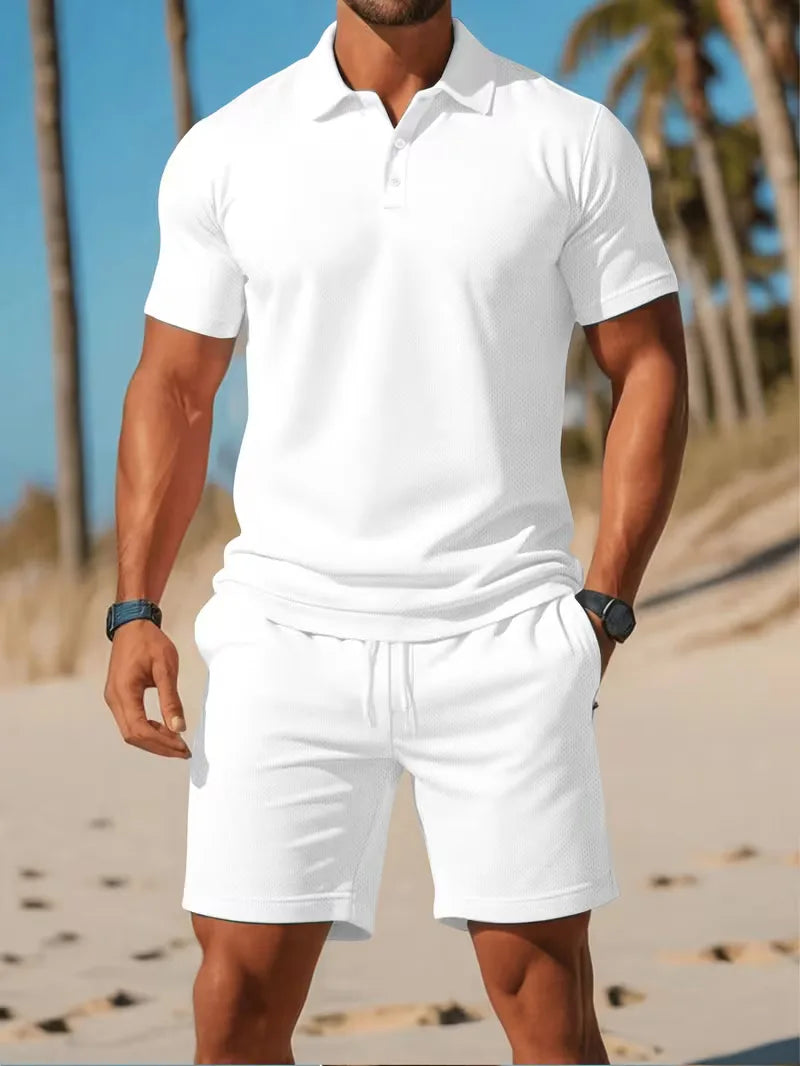 Men's Polo Shirt and Shorts Summer Set