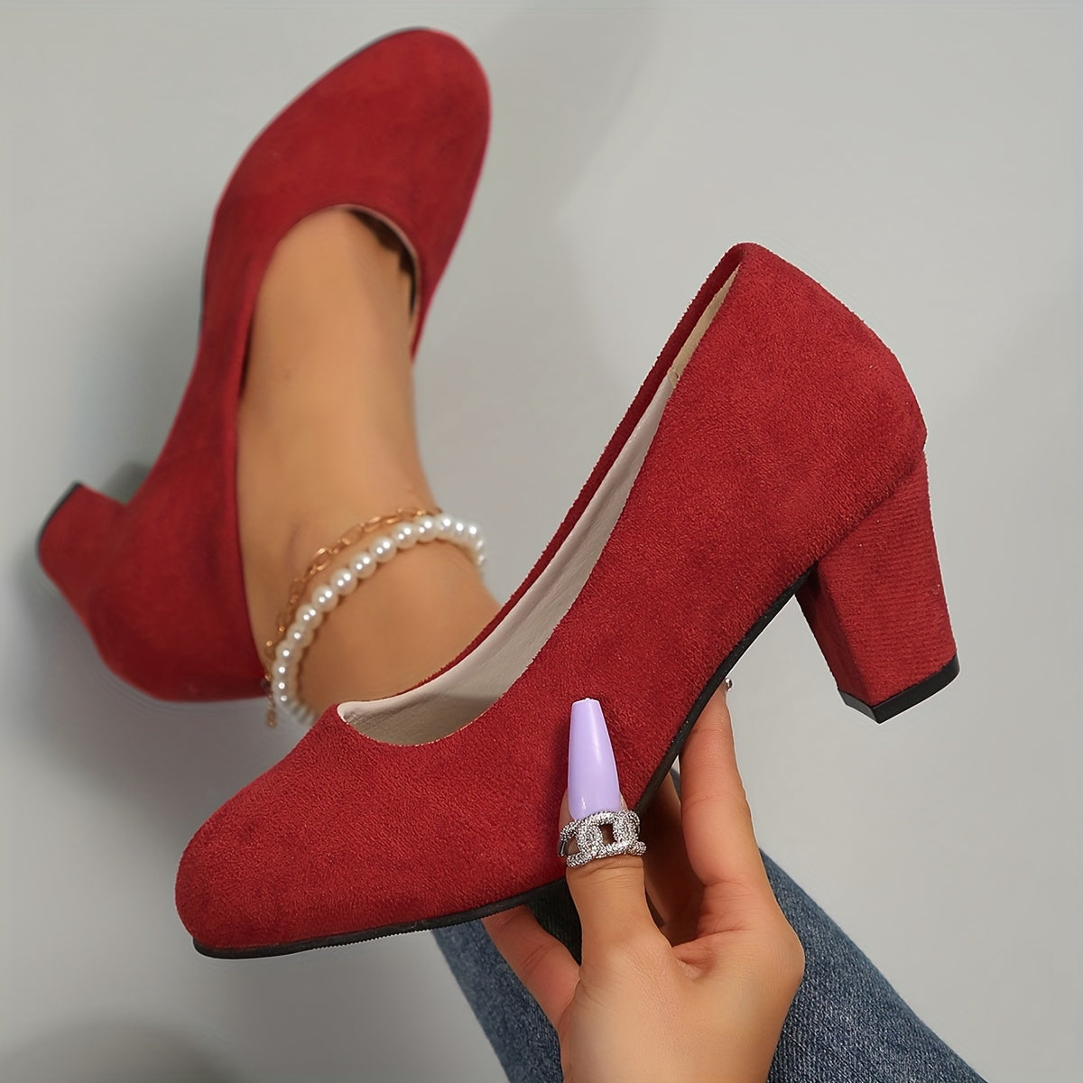 Women's Orthopaedic Heels Wide Toe Box Cushioned Insole