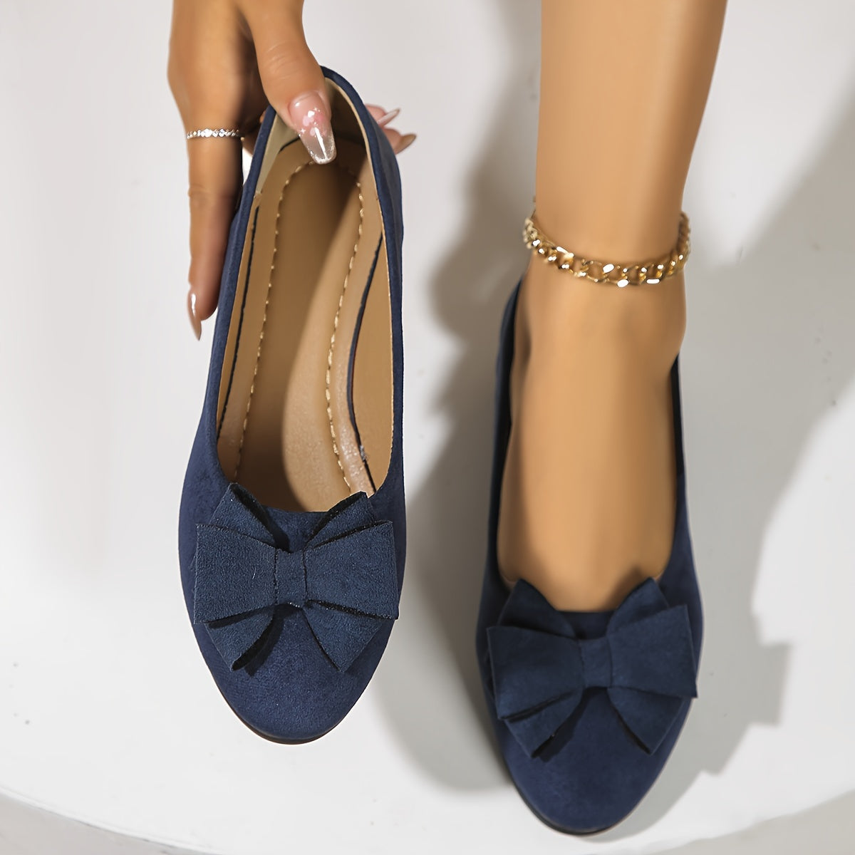 Women's Orthopaedic Flat Shoes with Bow Detail