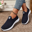 Hanne | Dame Slip-On Sneakers Med Strikkenet Overdel Og Lav Profil