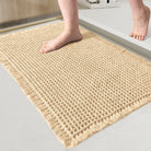 Non-Slip Waffle Bath Mat, Quick-Dry Polyester Floor Mat