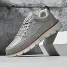 Men's Leather Sneakers with Orthopedic Cushioned Insole