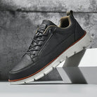 Men's Leather Sneakers with Orthopedic Cushioned Insole