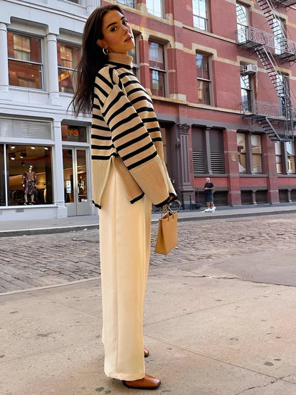 Dames Oversized Coltrui – Katoen, Losvallend, Casual voor Herfst en Winter