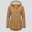 Women's Long Waterproof Winter Coat with Hood and Warm Lining