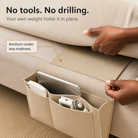 Under-Mattress Bedside Storage Caddy – Felt Hanging Organizer