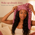 Long Hair Satin Sleep Bonnet with Extra-Long Sleeve