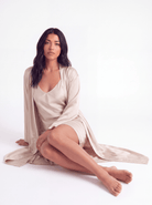 Women's Silk Nightgown and Robe Set - 2-Piece Sleepwear