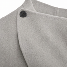 Women's Asymmetric Wrap Cape Jacket with Button Collar
