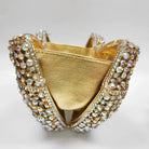 Elegant clutch bag in a soft, textured fabric, featuring sleek design and subtle clasp closure, top view — 10 — view 10