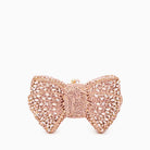 Elegant clutch bag in a soft, textured material featuring fold over flap and gold tone clasp, top view — 19 — view 19