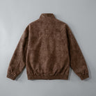 Orta Faux-Suede Jacket — Coffee, back flat lay