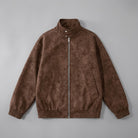 Orta Faux-Suede Jacket — Coffee, front flat lay