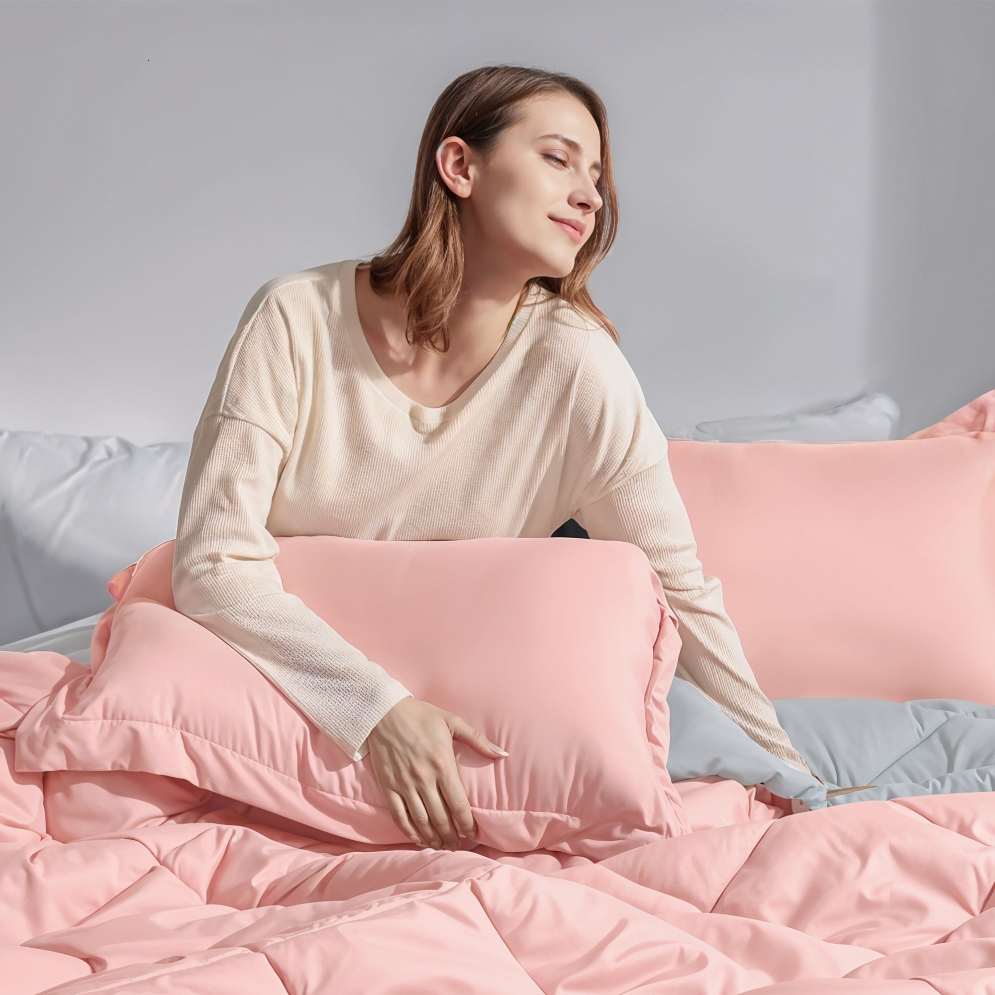 cooling pillowcase in pink
