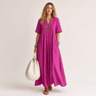Fay Pleated Linen Maxi Dress_1