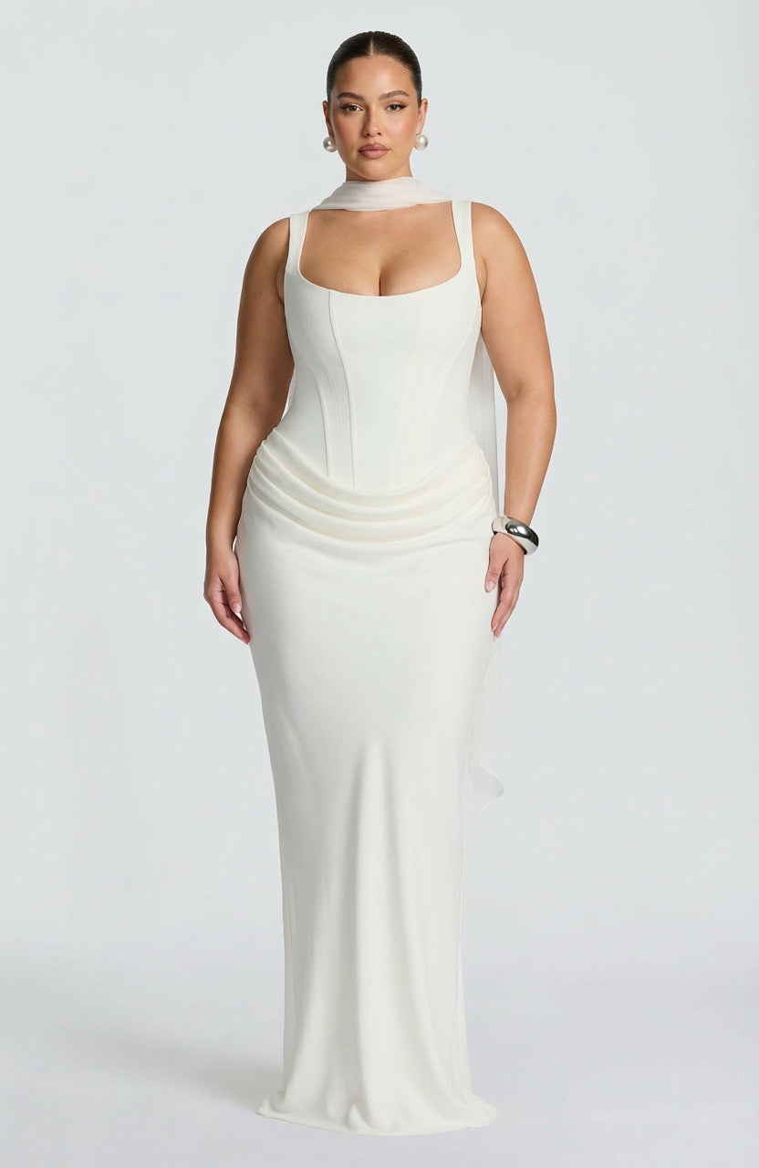 Maxi Dress for Women - Square Neckline