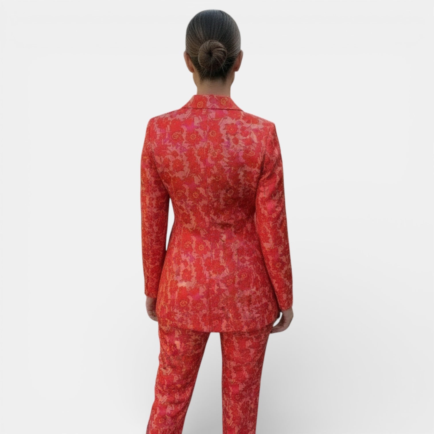 Women's Blazer and Wide Leg Trouser Set Two-Piece
