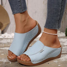 Women's Slip-On Sandals with Mid-Heel Platform