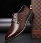 Men's Leather Lace-Up Shoes - Classic Formal Design