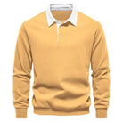 Daan polosweater met polokraag, geel vooraanzicht
