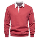 Daan polosweater met polokraag, rood vooraanzicht