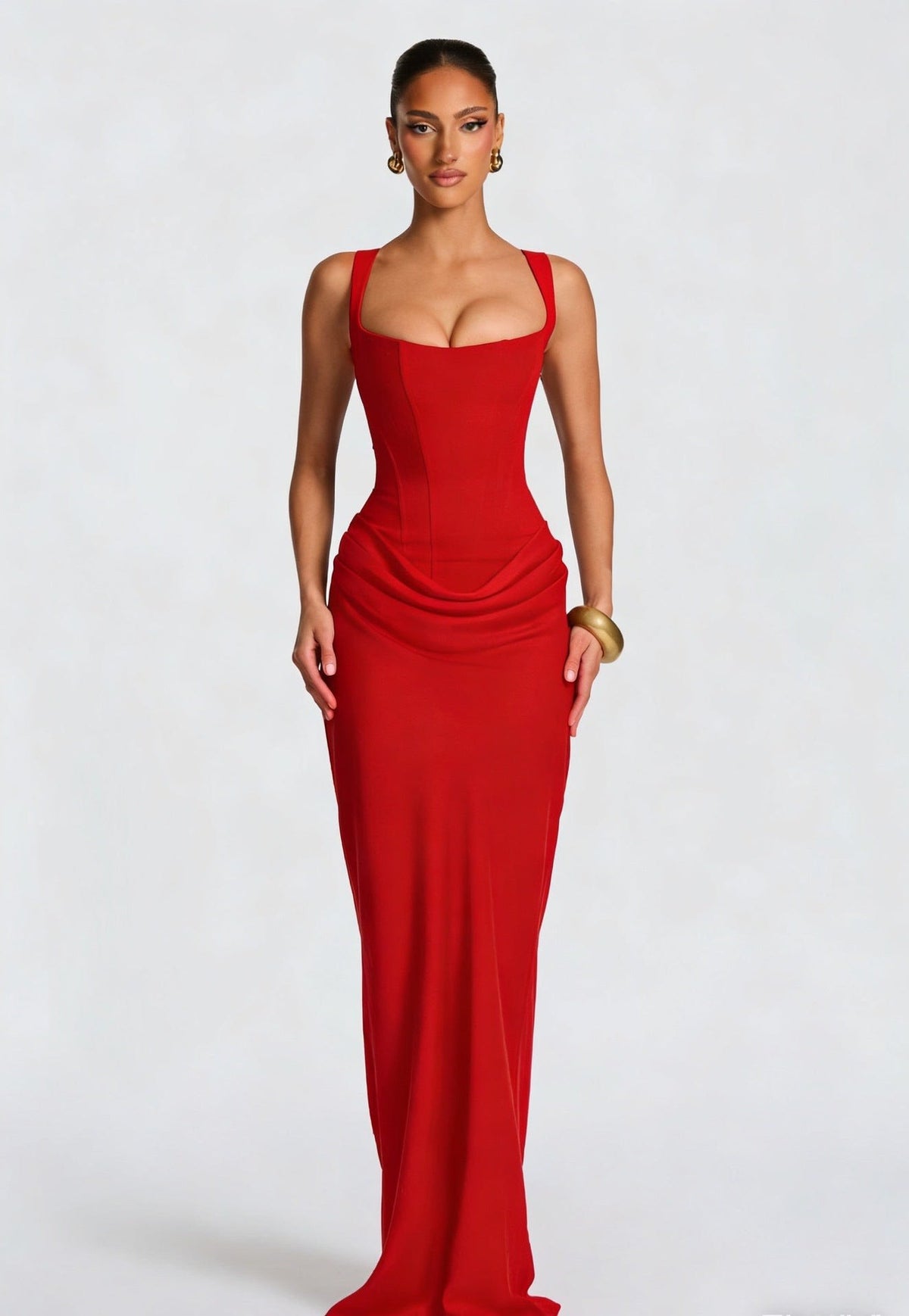 Claudia Corset Satin Maxi Dress_6