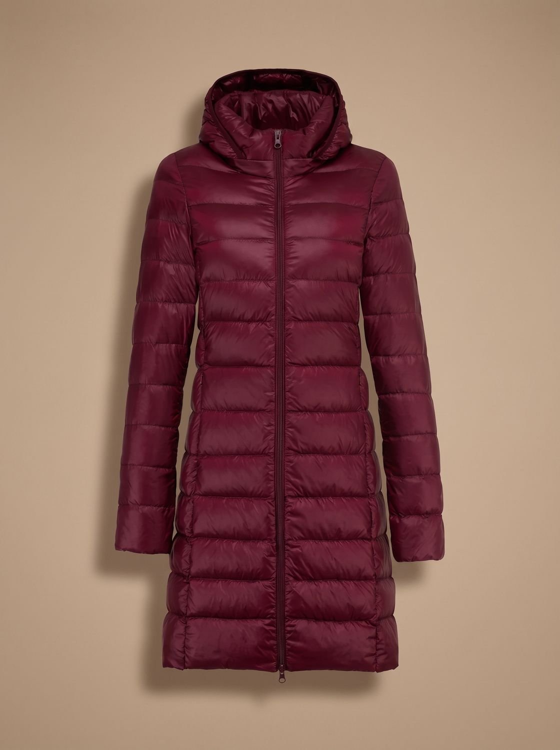 Women's Long Puffer Jacket Hooded Lightweight Winter Coat