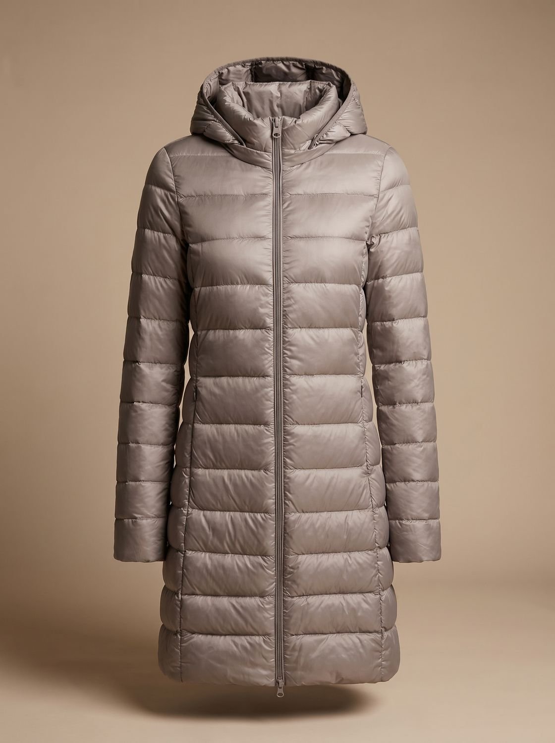 Women's Long Puffer Jacket Hooded Lightweight Winter Coat