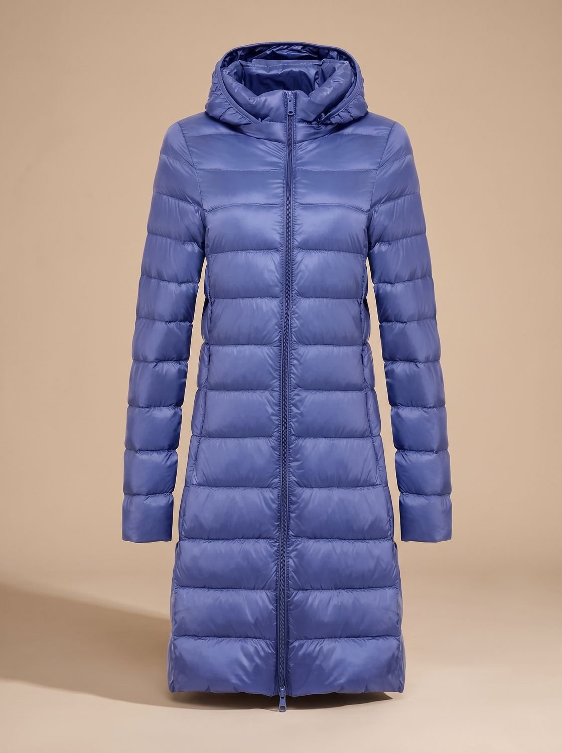 Women's Long Puffer Jacket Hooded Lightweight Winter Coat