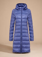 Women's Long Puffer Jacket Hooded Lightweight Winter Coat