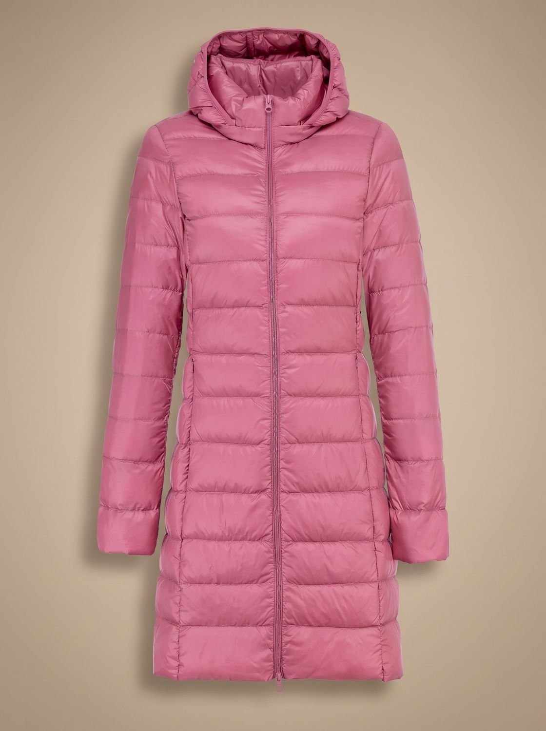 Women's Long Puffer Jacket Hooded Lightweight Winter Coat