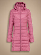 Women's Long Puffer Jacket Hooded Lightweight Winter Coat