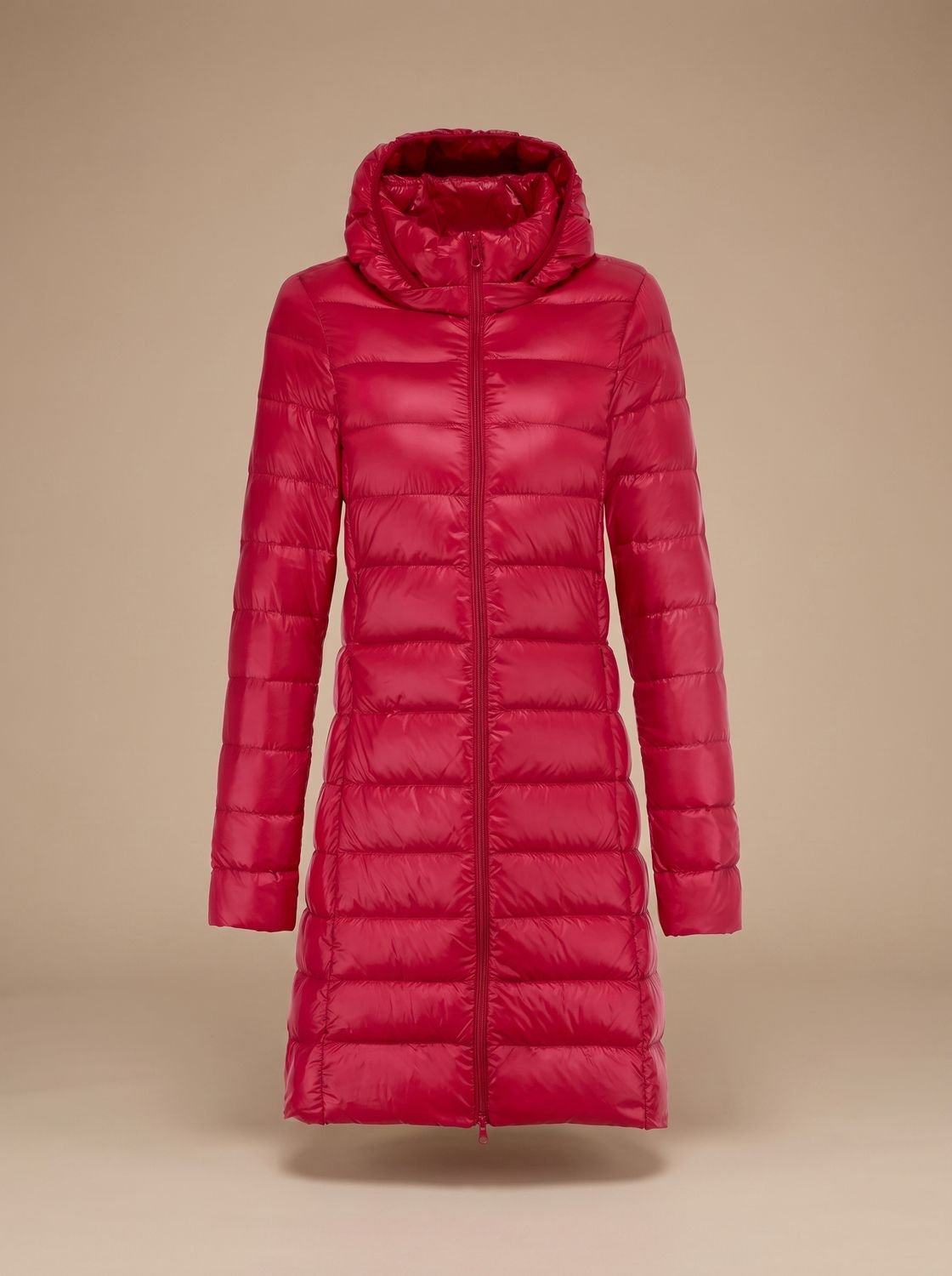 Women's Long Puffer Jacket Hooded Lightweight Winter Coat